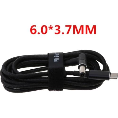 T3EE 5A PD Fast Charging Cable Type-c to DC Adapter 2.5x0.7/5.5x2.1/5.5x2.5/6.0x3.7/7.4x5.0/4.0x1.35 for Dell/H-P