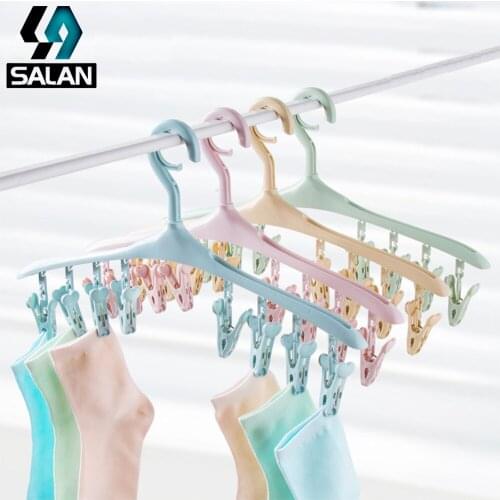 Multi-function plastic clothes peg clothes drying basket rotating durable home windbreaker underwear socks clothespins