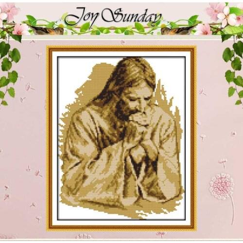 The Praying Jesus Patterns Counted Cross Stitch 11CT 14CT Cross Stitch Sets Chinese Cross-stitch Kits Embroidery Needlework