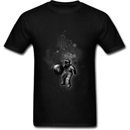 Adult Brand Tops Shirt Deep Sea Space Diver Astronaut Short Sleeve Men T Shirts Print 3D Tees 100% Cotton O-Neck Man Tshirts