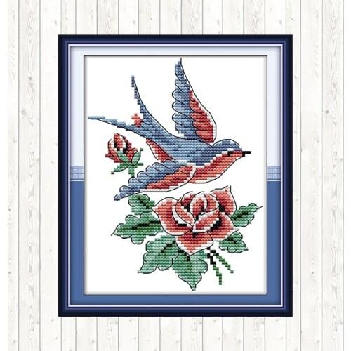 Bird Cross Stitch Kit Wall Home Decor Print Canvas Counted Dmc 14ct 11CT Cross Stitch DIY Embroidery Needlework Sets Needlepoint