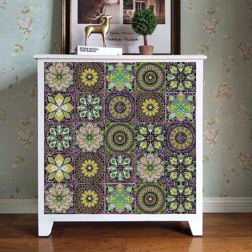 Mandala strip tile sticker Kitchen bathroom staircase waterproof deco wallpaper Self-adhesive wall stickers renovation stickers