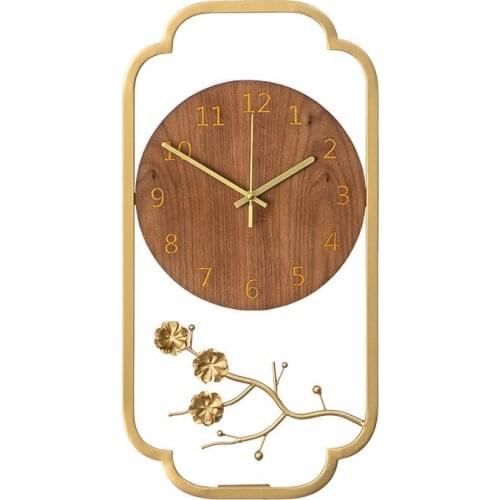 New Chinese style porch wall clock living room bedroom household wall watch modern simple atmosphere art decoration wall hanging