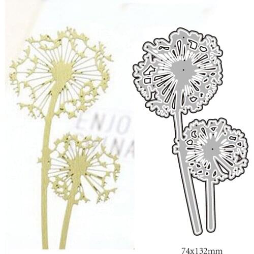 Dandelions Metal Cutting Dies Stencil Scrapbooking DIY Album Stamp Paper Emboss