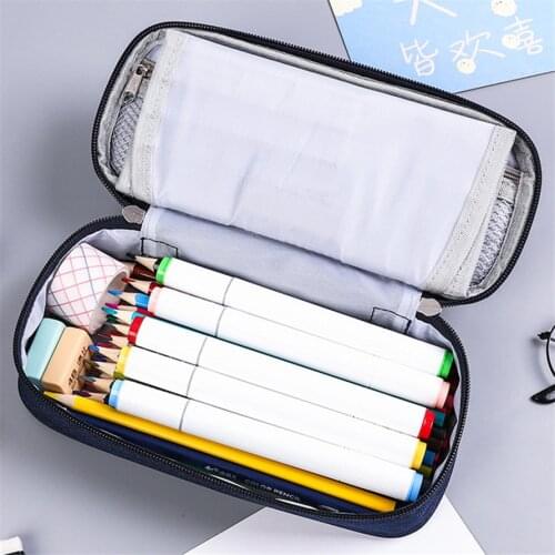 Pencil Cases For Office Case Cartuchera Escolar Estojo Estuche Stationery Material Trousse High Capacity Piornik Fundas Pen Bags