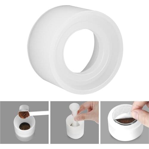 Food Grade PP Plastic Coffee Capsule Filling Fix Clamp Ring Funnel Tool, White, Durable