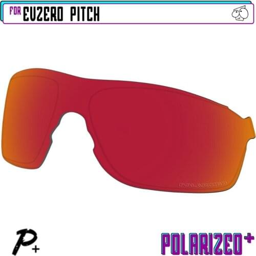 EZReplace Polarized Replacement Lenses for - Oakley EVZero Pitch Sunglasses - Red P Plus