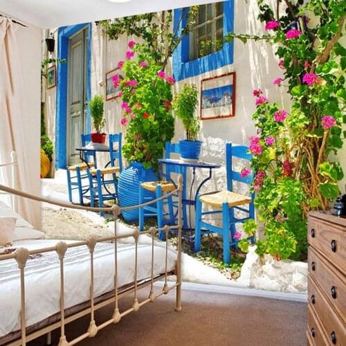 Custom Photo 3D Wallpaper Mediterranean Architecture Mural Wall Papers Home Decor Living Room Cafe Bedroom Backdrop Wallpaper