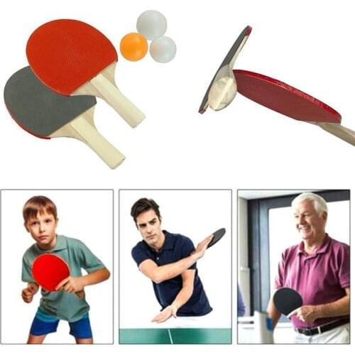 Rubber table tennis racket 2 shot 3 ball table Yang racket racket Muzheng tennis table tennis set F7W6