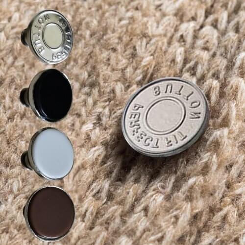 Detachable Sewing-Free Buckles Retro Jeans Buttons Pins Adjustable Metal Fastener Pants Pin Replacement Button Perfect Fit