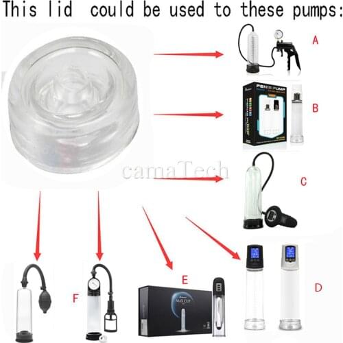 CamaTech Silicone Sealing Sleeve Accessories For Penis Enlargement Pump With 4Pc Constriction Rings Cock Delay Ejaculation Rings