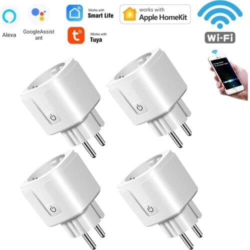 Tuya Smart Home WIFI Light Plug And For Apple Homekit Smart Life EU/US Socket Led Lamp Switch Work With Alexa Google Assistant