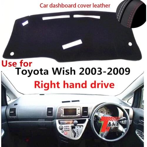 TAIJS Factory protective Casual Sport Leather Car Dashboard Cover For TOYOTA Wish 2003 04 05 06 07 08 09 Right hand drive