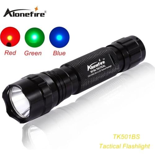 501B CREE XML T6 Outdoor Hunting Tactical Flashlight Green/Red/Blue Light LED Tactical Flashlight Torch Lanterna Mini Torch