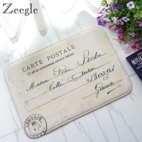 Zeegle Home Entrance Mat Cartoom Doormat Floor Mat Flannel Non-slip Carpet Soft Hallway Carpet Kids Room Rug Bedside Carpet