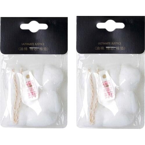 2Set! Oil Absorbent Cotton & Copper Wire Cotton Wick & Cotton Pad Set For Zippo Kerosene Oil Lighter Replacement DIY Accessories