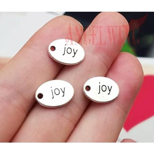 40pcs/lot--14x10mm, joy chams, Antique silver plated Joy Letter charms,DIY supplies, Jewelry accessories