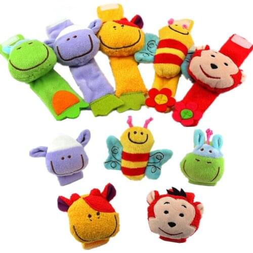 50pcs Wrist Strap Infant Baby Plush Toy With Rattles Children Girl Kids Gift Soft Hand Bell Toys 40% off