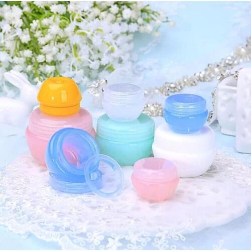 8 Pieces/Lot Mushroom Shaped Cream Case Coloured Ointment Box Cosmetic Sample Bottle Environmental Protection Travel Storage Box
