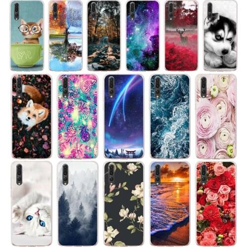 B case cover for huawei p20 pro case back cover silicone 360 full protective P 20 pro Coque etui clear