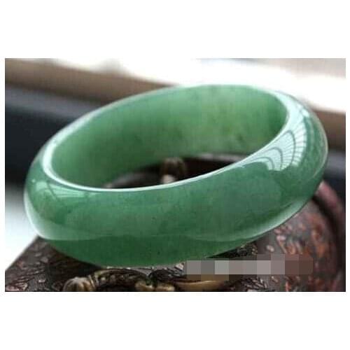 Free shipping ~new jewelry Certified Natural Beautiful Green Jadeite Bangle Bracelet Handmade 58-59mm