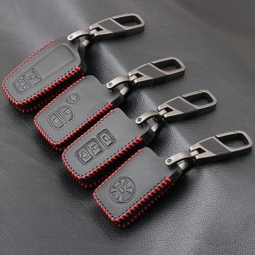 Remote Leather Car Key Case Cover For Toyota Chr C-hr Land Cruiser 200 Avensis Auris Corolla RAV4 Prius Prado Camry Crown Yaris