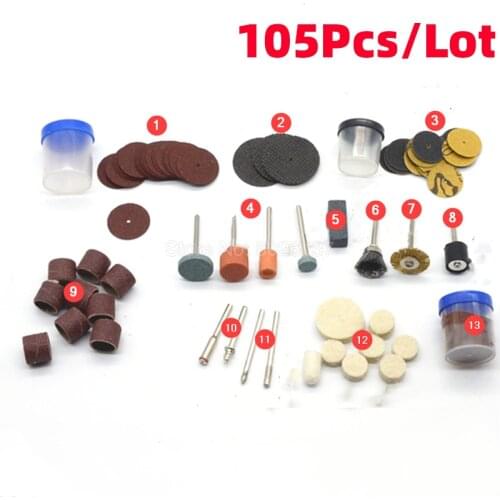 105Pcs 2.35mm/3.175mm Shank Electric Rotary Tool Wood Metal Engraving For Bit Set Grinding Polish Cutting Drill Tools