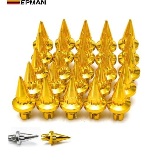 EPMAN -25pcs/lot Plastic Spike Wheel Rivets For Wheel Rims Cap Lip Screw Bolt Tires EPAS056