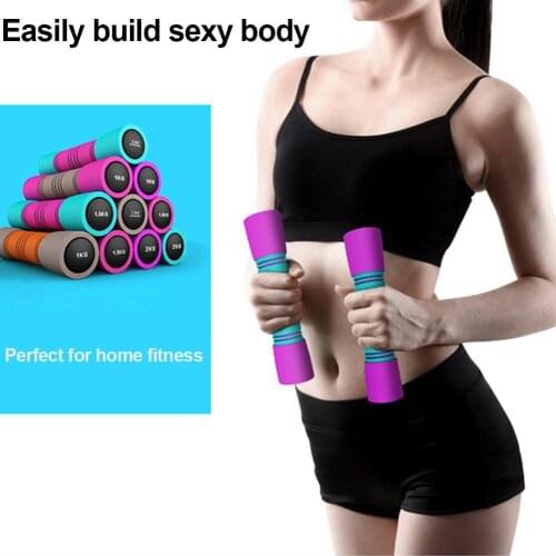 2Pcs Dumbbell For Women Fitness Equipment Slimming Body Dumbbell Fitness Dumbbell Hand Weights Dumbbell Body Exercise 1kg/1.5kg
