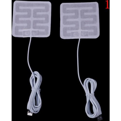 2pcs USB Heating Film Electric Winter Heat Fever Mat 5V Carbon Fiber Heating Pad Hand Warmer