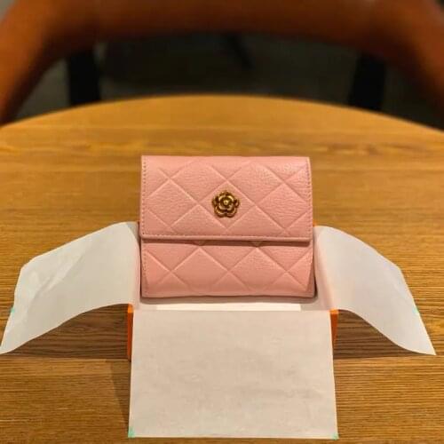 Camellia money bag womens short Purse