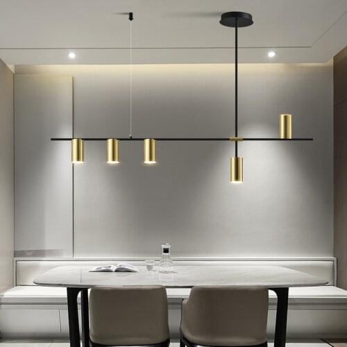 Dining room chandelier Nordic led kitchen lamp modern living room lighting coffee shop fixture retro gloss bar Chandelier