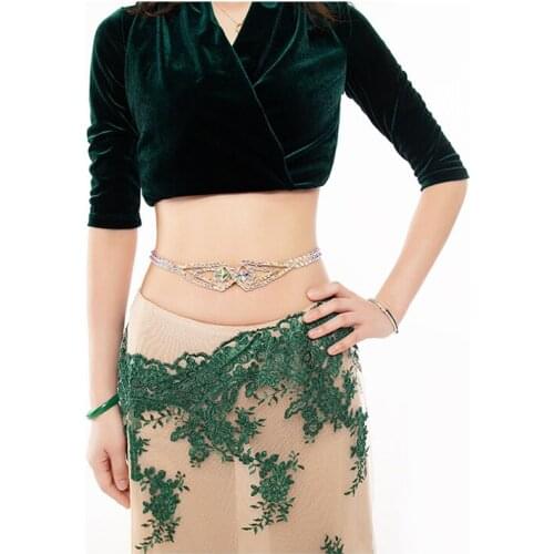 New belly dance costumes sexy senior color stones belly dance belt for women belly dance hip scarf