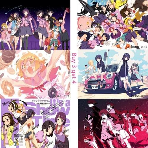 Owarimonogatari Poster Clear Image Wall Stickers Home Decoration High Quality Prints White Coated Paper home art Brand