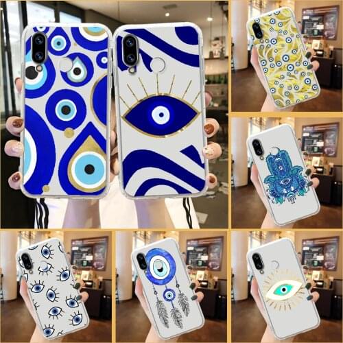 Nazar Boncuğu Evil eye Phone Case For Huawei Honor 6 7 8 9 10 10i 20 A C X Lite Pro Play transparent silicone Etui luxury prime