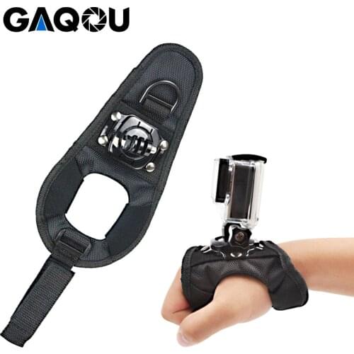 Wrist Band Strap 360 Degree Swivel Rotation Hand Strap Belt Tripod Mount For GoPro Hero 7 6 5 4 3+ For SJCAM SJ4000 Camera