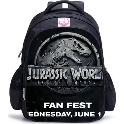 16 Inch Animal Printing Dinosaur Backpack Kids Primary School Jurassic World Fallen Kingdom Schoolbags For Girls Boys Children