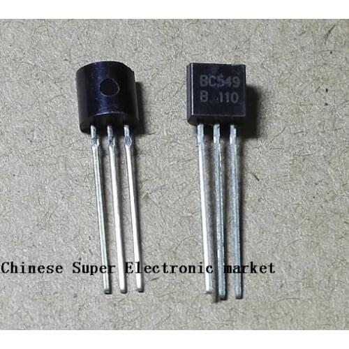 100PCS BC549 BC549B 100mA 30V 0.1A NPN Transistor TO-92