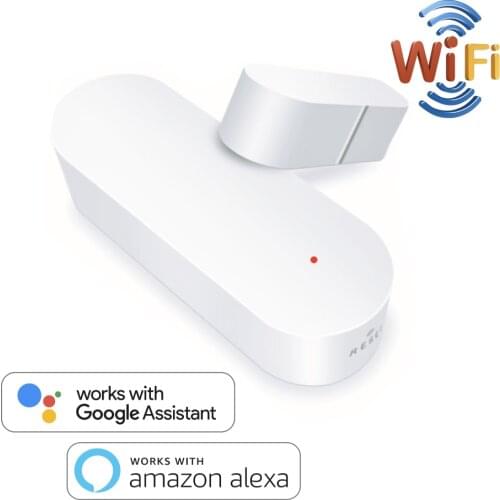 WiFi Wireless Door Detector Window Monitor Sensor Alarm Smart Home Security Automation Compatible with Alexa Google App Phone