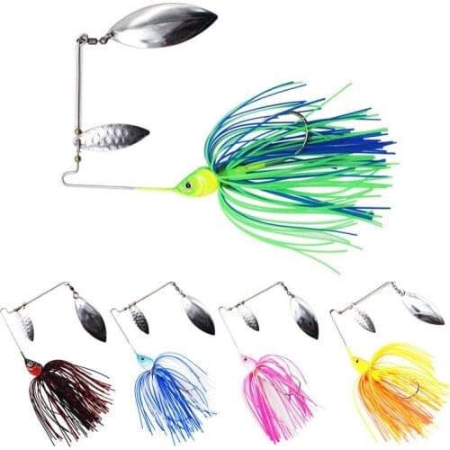 YUCONG 1PC Spinnerbait Fishing Lure 17g Metal Jig Lure Spinner Spoon Bait Spinner Buzz Bait with Blades For Bass Fishing Tackle
