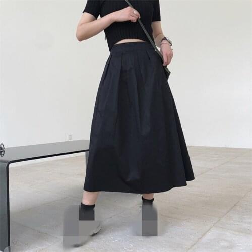 2021 New Summer Casual Ladies Skirt High Quality Loose Women Skirts Cotton Solid Color Fashion Elegant Female Skirt T130