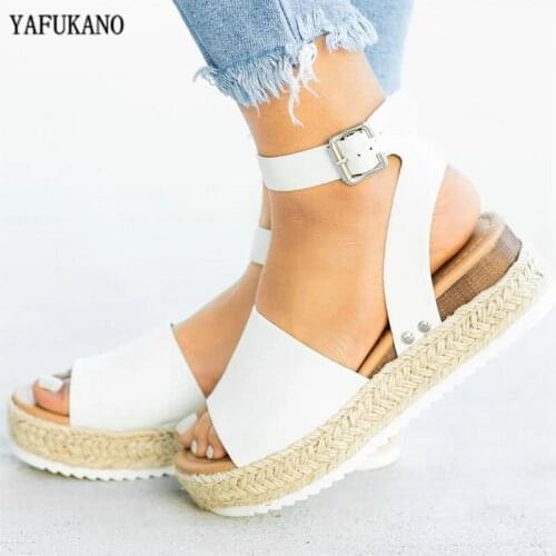 2020 Women Sandals Plus Size Wedges Shoes For Women High Heels Sandals Summer Shoes Flip Flop Chaussures Femme Platform Sandals