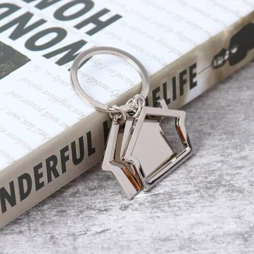 Women Cute Cartoon House With Window Keychain Cute Key Chain Bag Charm For Party Best Gift Jewelry