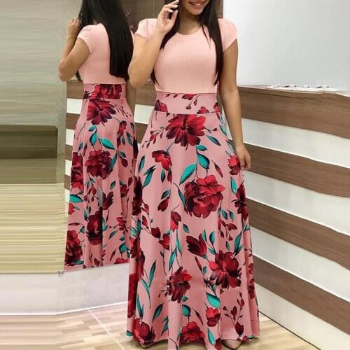 Bigsweety New Fashion Tunic Maxi Dress 2020 Summer Long Dress Floral Print Boho Beach Dress Women Party Dress Vestidos De Festa