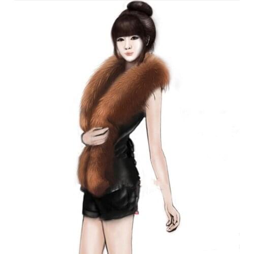 Large imitation fur vest imitation fur European and American adult female horse clip imitation fox fur collar PU vest spot