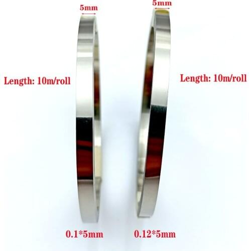 10m/roll 5mm x 0.1/0.12 Nickel Plated steel Strip Tape For Li 18650 Battery Spot Welding Compatible For Spot Welder Machine