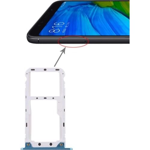 2 SIM Card Tray Socket Slot Holder Adapters Replacement for Xiaomi Redmi 5 Plus Micro SD Tray