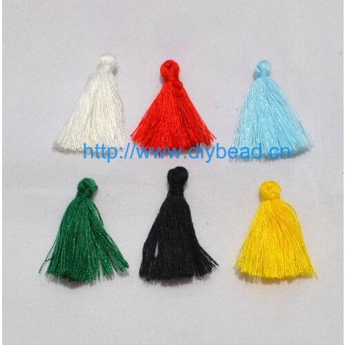 20pcs/lot DIY Jewelry accessories For Earrings Handcraft Decoration 2.5CM Cotton String Tassels Chinese Knot Pendant Mix Color