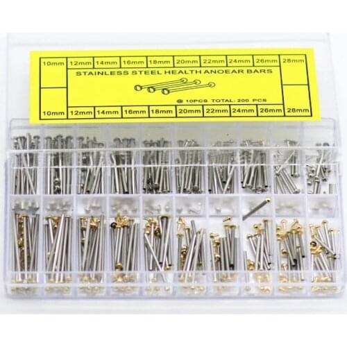 200pcs/Set Watch Accessories Watch Strap Band Stainless Steel Metal Spring Bars 10mm-28mm Belt Repair Tools