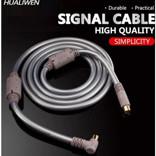 Oxygen-free copper 99%Digital CATV Cable 90 degree M/M Coaxial Satellite Antenna Cable Video Cable for HD Television Line